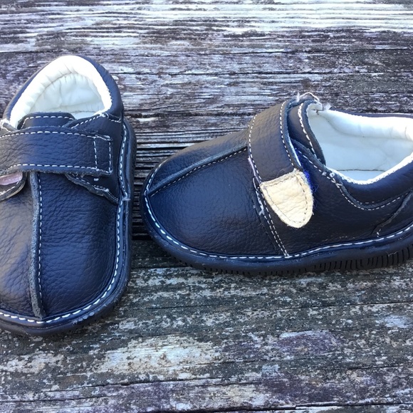 Little Rascals Boys Toddler Size 4 Navy Leather - Picture 7 of 7